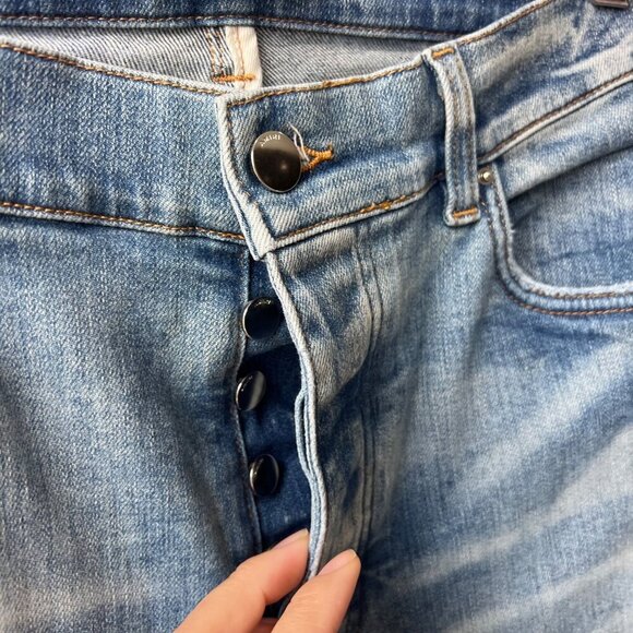 Amiri Men Blue Slash Slim Jeans, Size 33 M76 - Picture 5 of 12